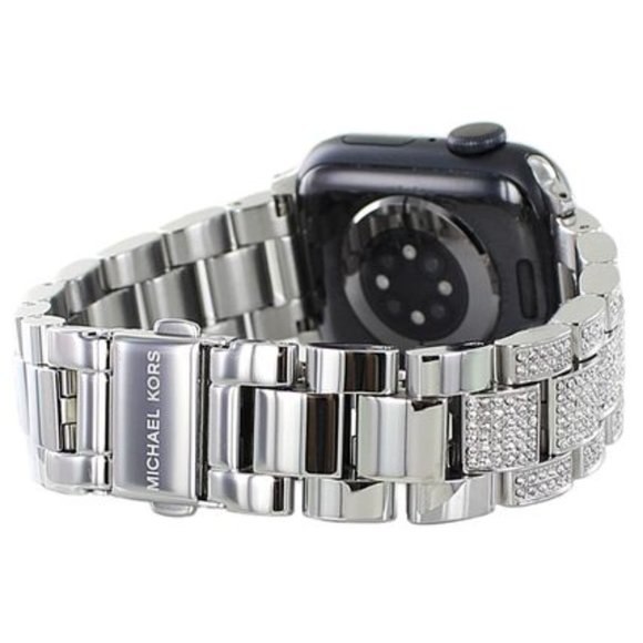 MICHAEL KORS Pavé Silver-Tone Strap For Apple Watch - Picture 7 of 8